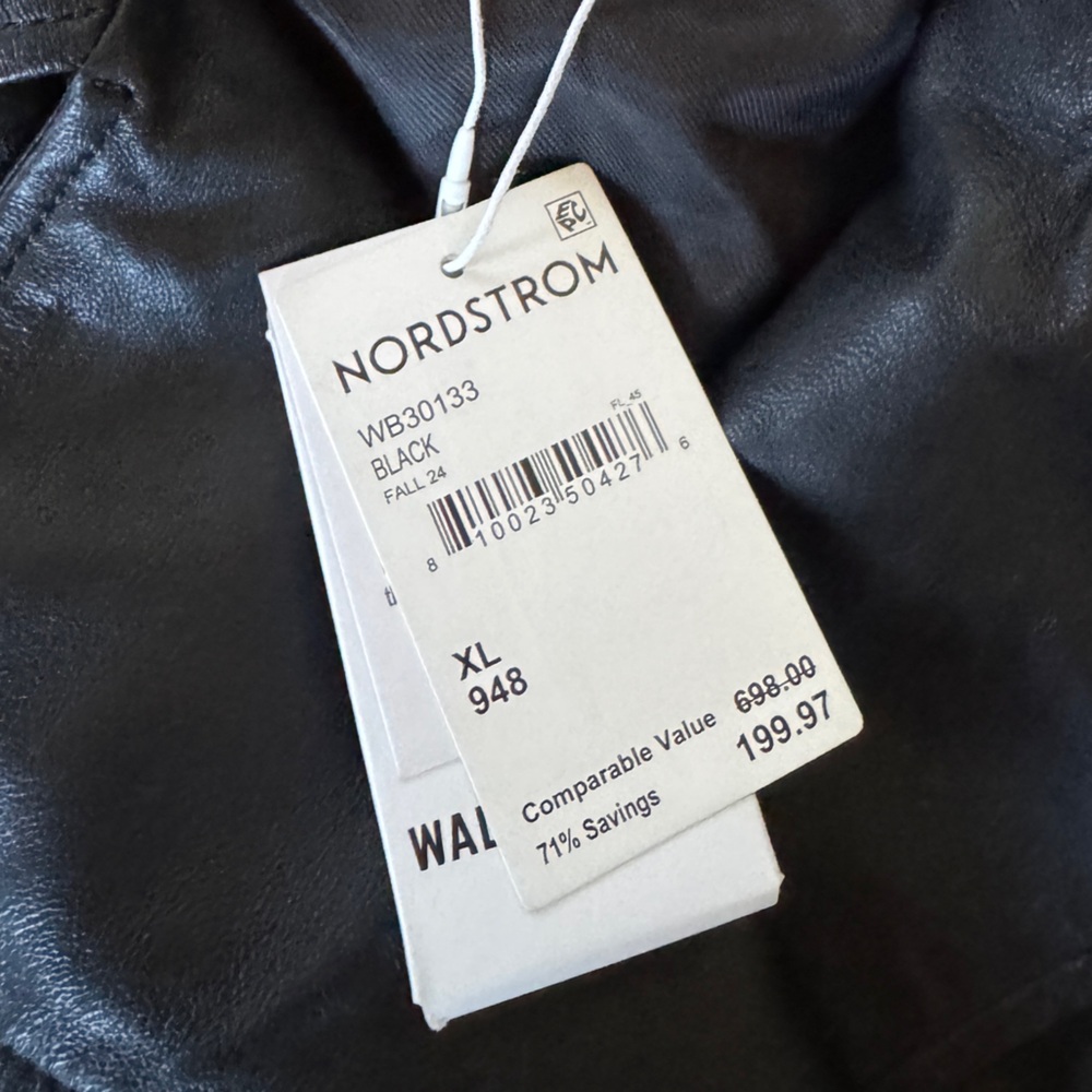 Walter Baker Black Moto Leather Jacket - Picture 3 of 12